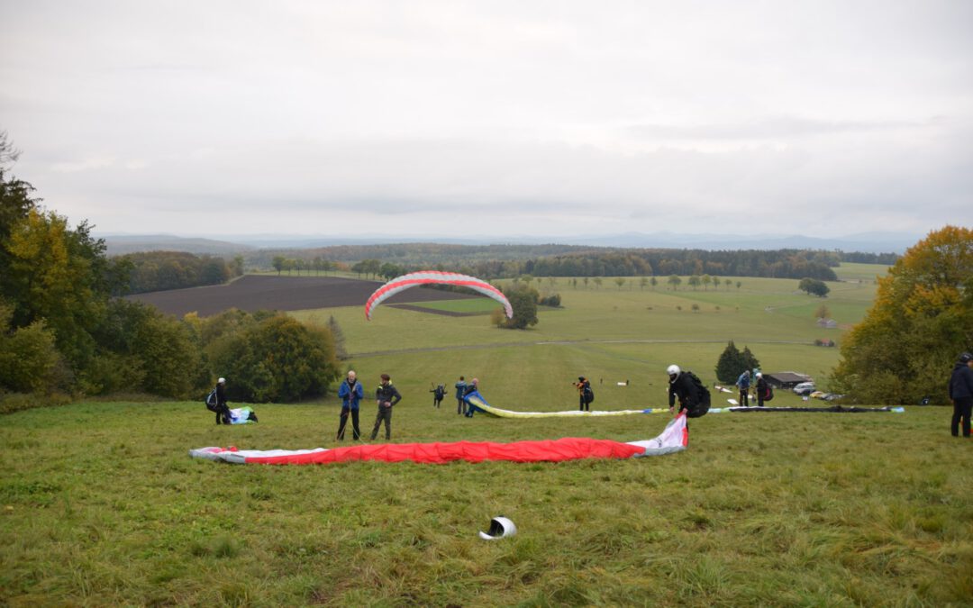 EAGLE students stretching their Wings –                  Paragliding Trial Course